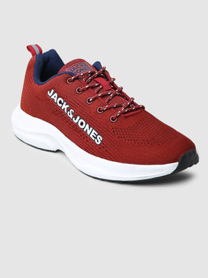 JJ Red Knit Sneakers