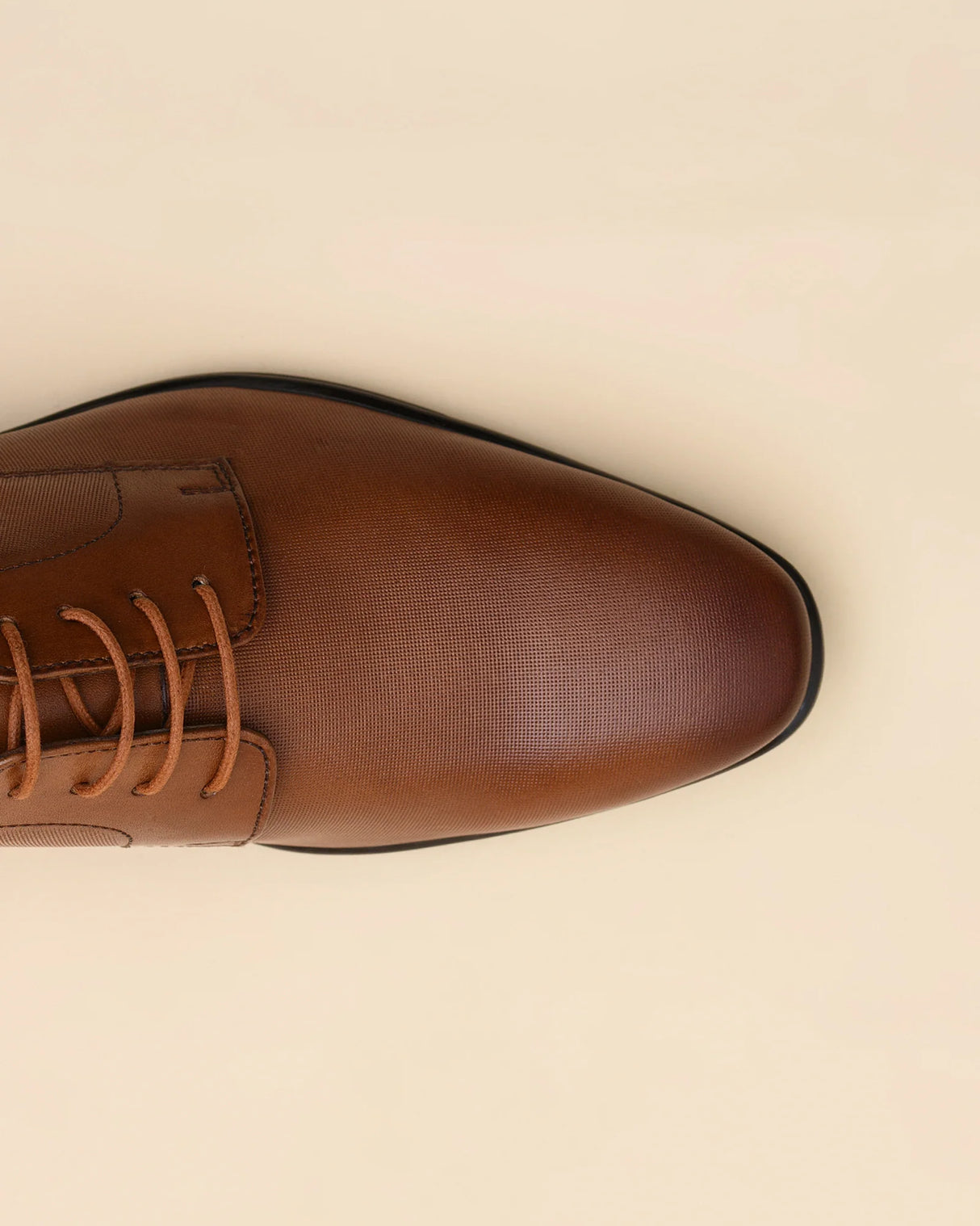 BB KERRY TEXTURED LEATHER DERBY SHOES